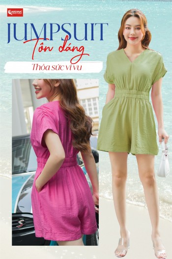 Jumpsuit đũi quần đùi tay liền